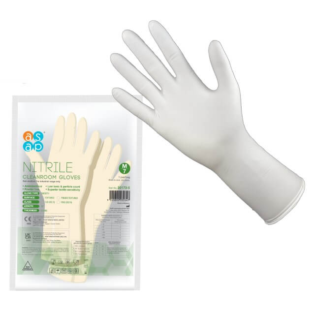 ASAP X-TRA THICK LONG CUFF Black Nitrile Gloves (Powder Free