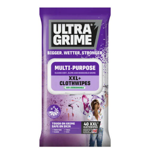 UltraGrime Life Multipurpose Pomelo Cloth Wipes - Biodegradeable