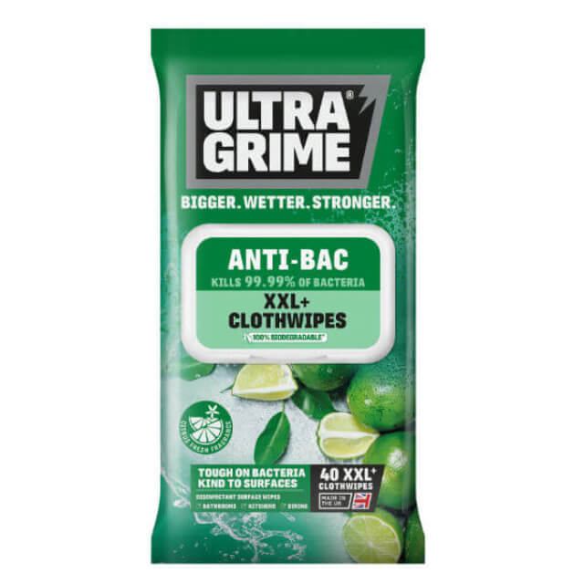 UltraGrime Life Anti-Bac Cloth Wipes - Biodegradeable