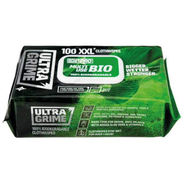 UltraGrime PRO Bio Multipurpose Cleaning Cloth Wipes - Biodegradeable