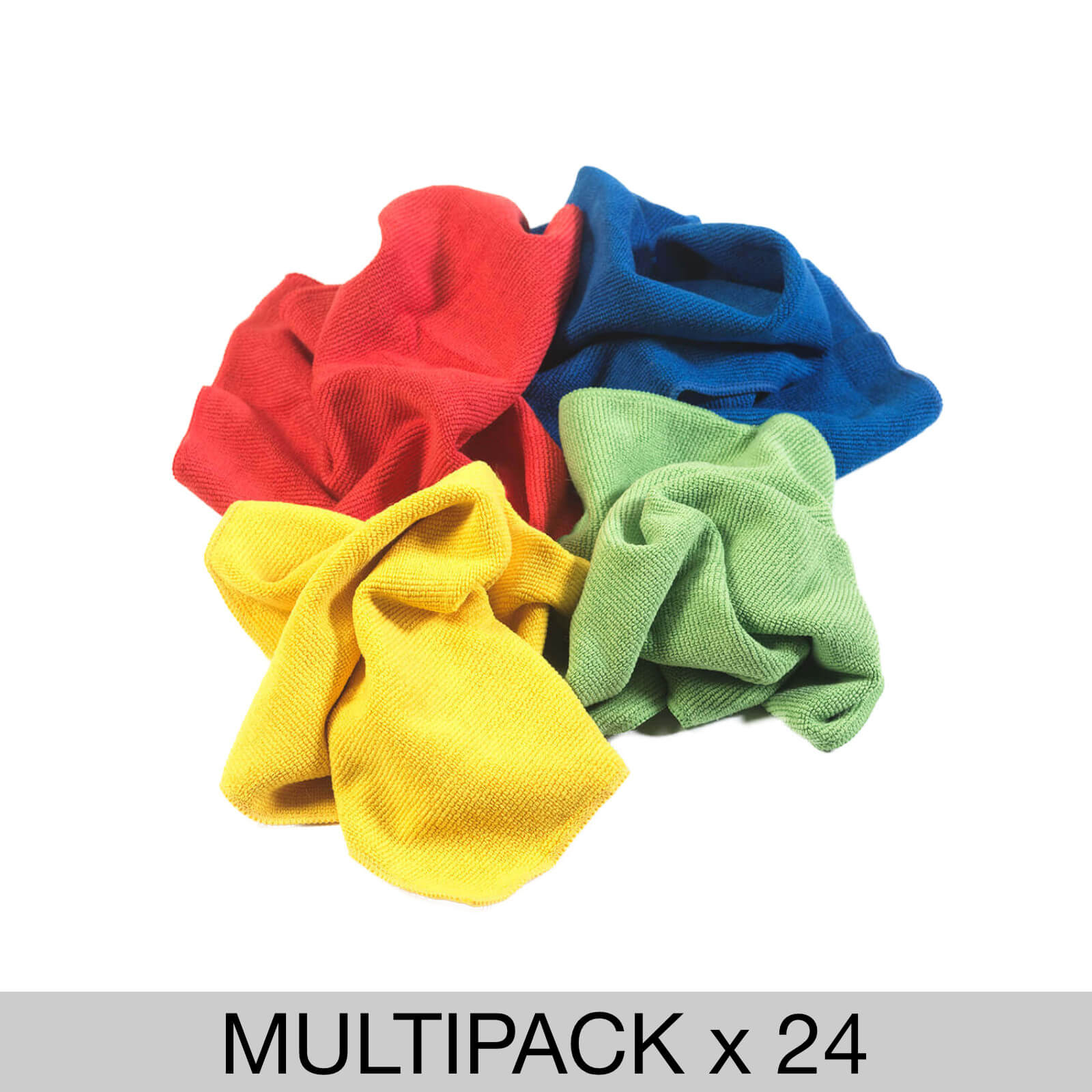 24 Pack Silver Nitrate Anti-Microbial Microfibre Cloth Towel, 320mm x 320mm - Bulk Pack