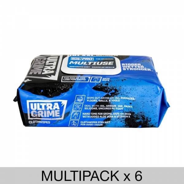 6 Pack UltraGrime Pro Multiuse Cloth Wipes - Bulk Pack
